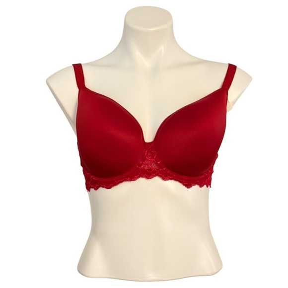 SIMONE PERELE Caresse 3D Plunge Bra Tango Red NEW - Picture 5 of 13